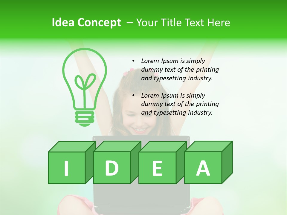 Computer Cheerful Outdoor PowerPoint Template