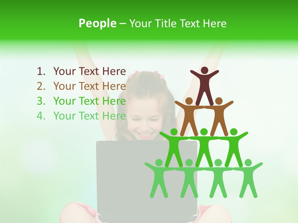 Computer Cheerful Outdoor PowerPoint Template