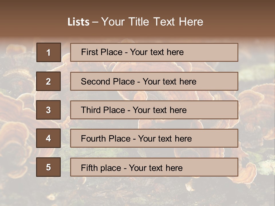 Wet Medicinal Mushroom Chinese Medicine PowerPoint Template