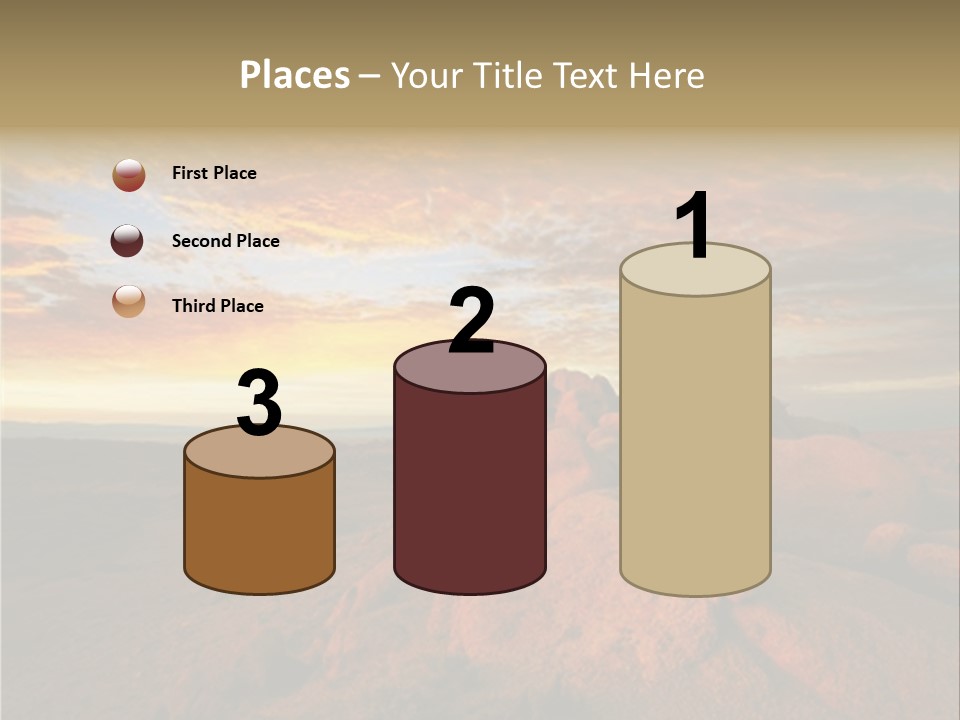 Drought Dawn Rock PowerPoint Template