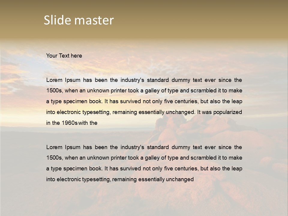 Drought Dawn Rock PowerPoint Template