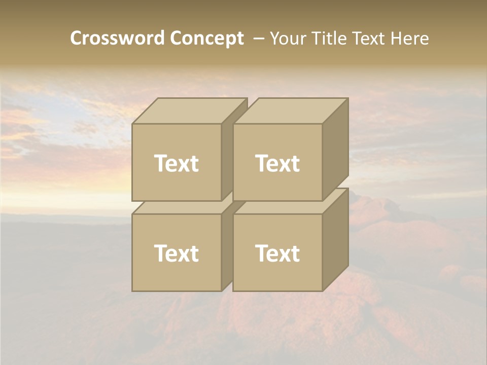 Drought Dawn Rock PowerPoint Template
