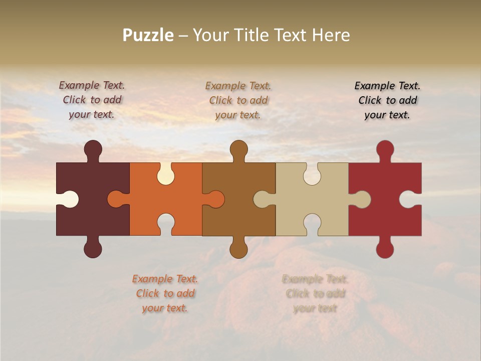 Drought Dawn Rock PowerPoint Template