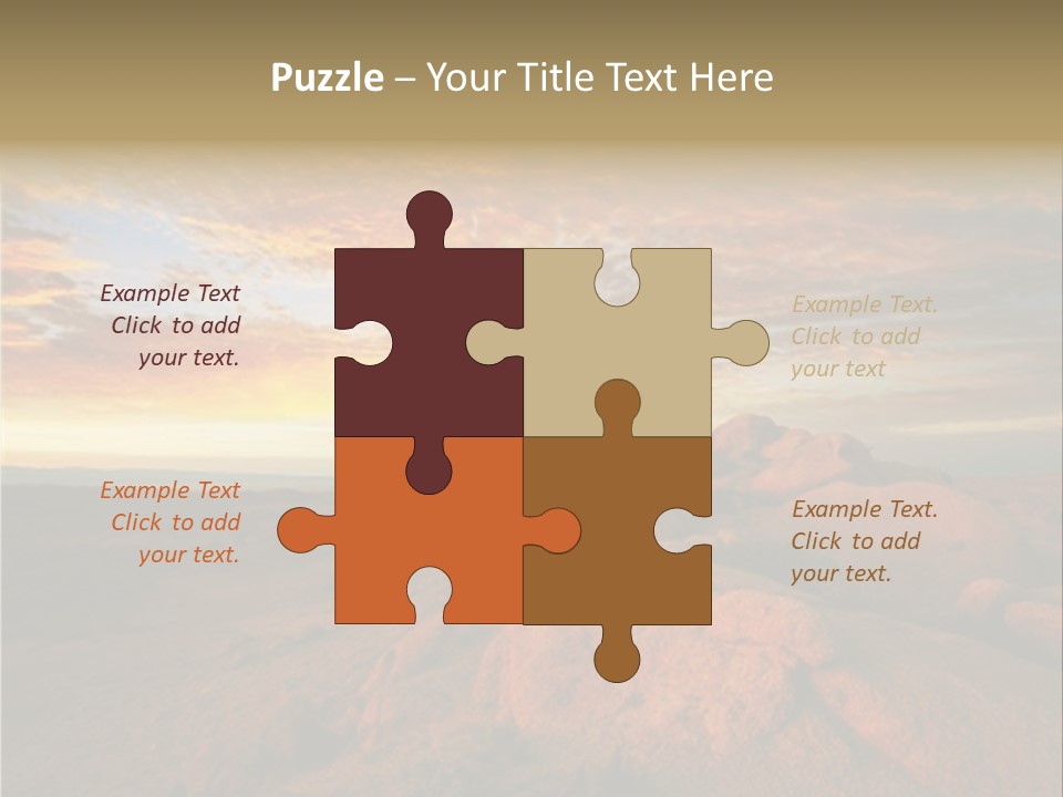 Drought Dawn Rock PowerPoint Template