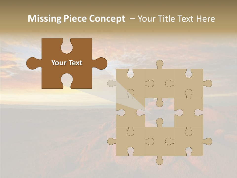 Drought Dawn Rock PowerPoint Template