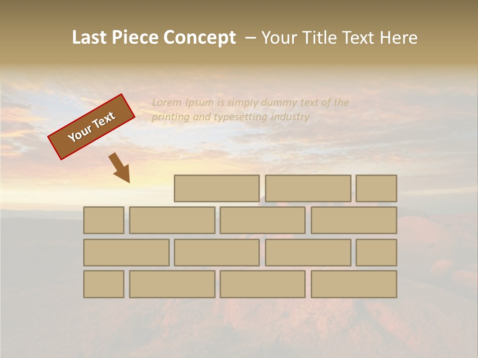 Drought Dawn Rock PowerPoint Template