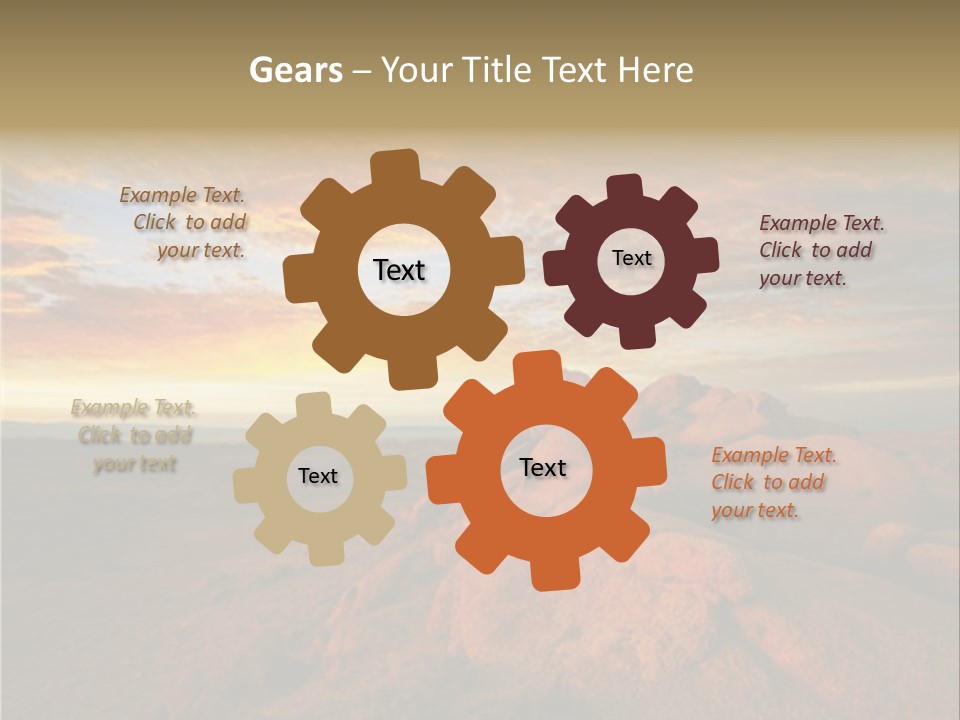 Drought Dawn Rock PowerPoint Template
