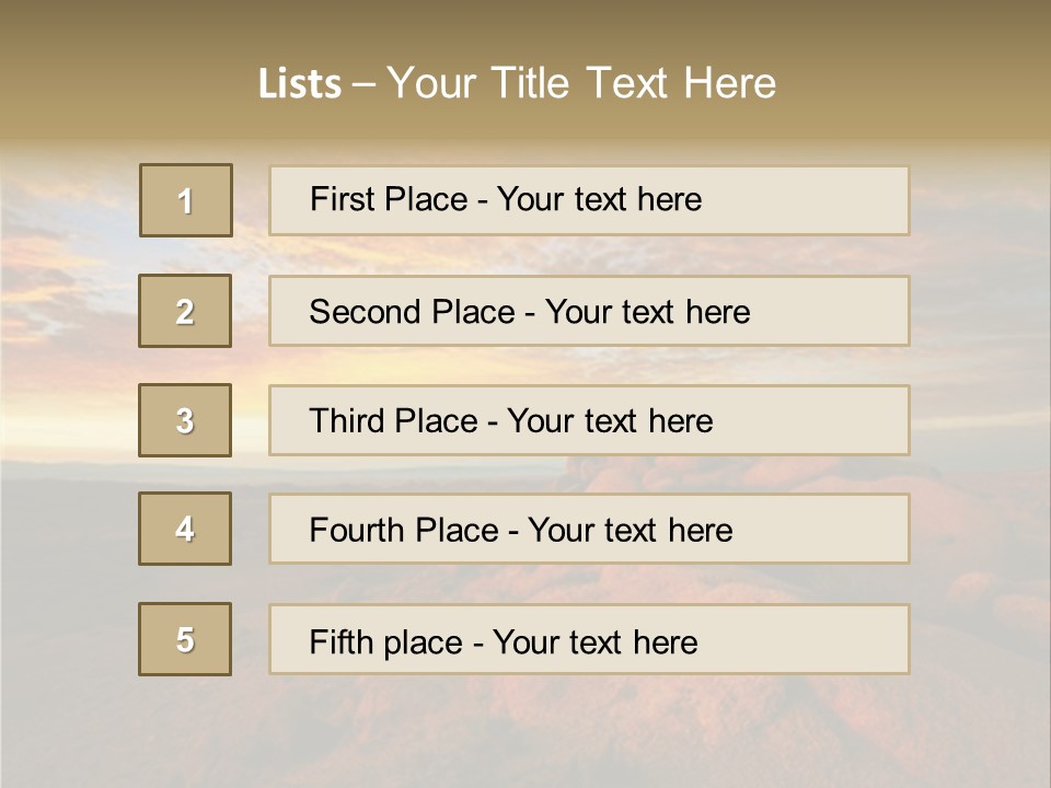 Drought Dawn Rock PowerPoint Template