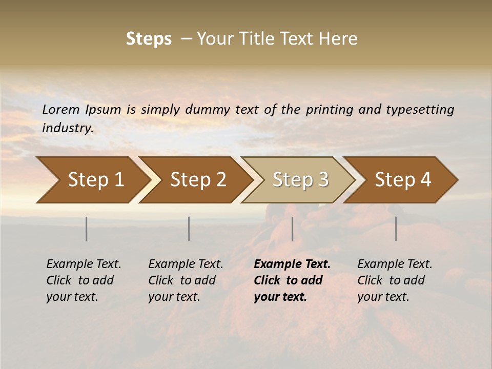 Drought Dawn Rock PowerPoint Template