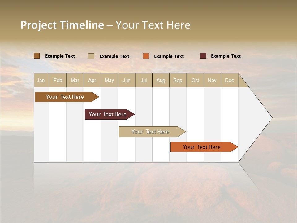Drought Dawn Rock PowerPoint Template