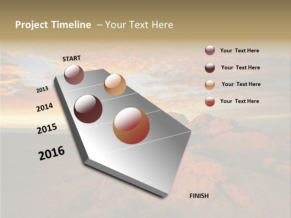 Drought Dawn Rock PowerPoint Template