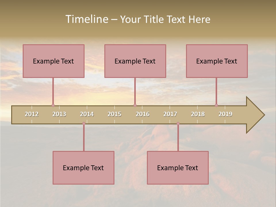 Drought Dawn Rock PowerPoint Template