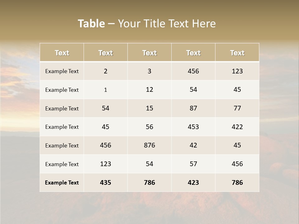 Drought Dawn Rock PowerPoint Template
