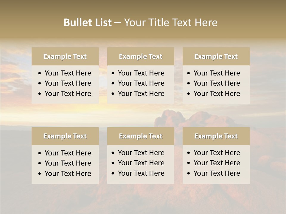 Drought Dawn Rock PowerPoint Template