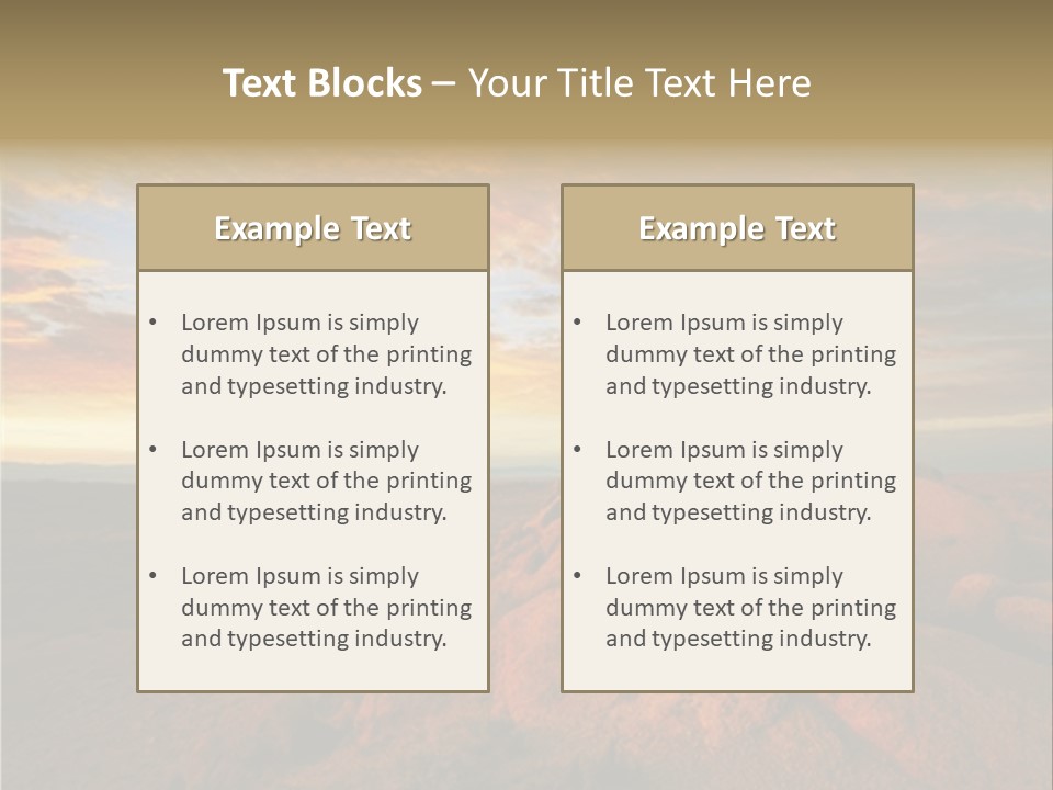 Drought Dawn Rock PowerPoint Template