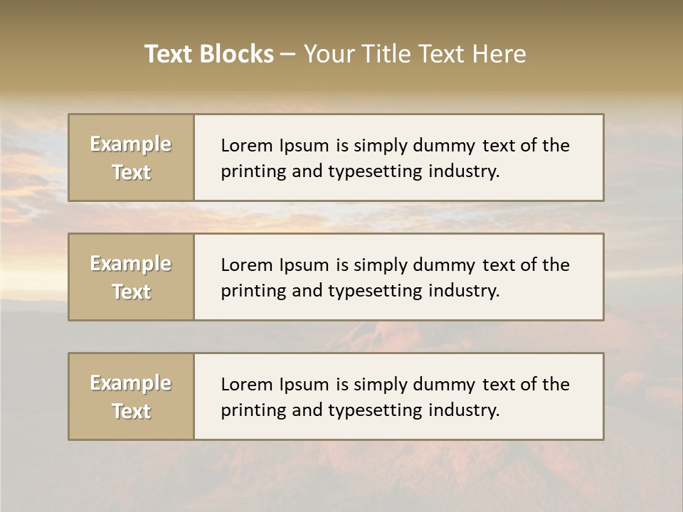 Drought Dawn Rock PowerPoint Template