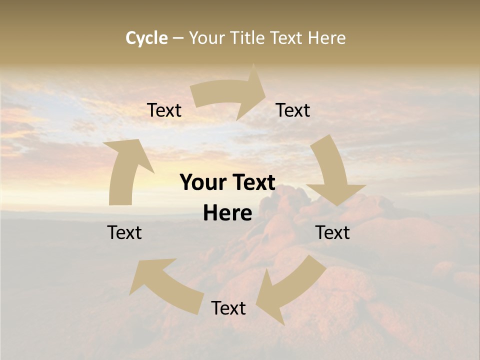 Drought Dawn Rock PowerPoint Template