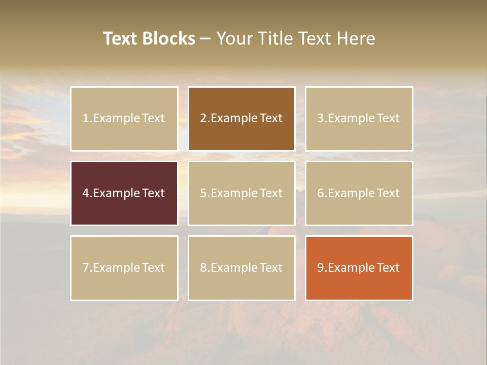 Drought Dawn Rock PowerPoint Template