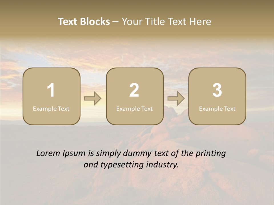 Drought Dawn Rock PowerPoint Template