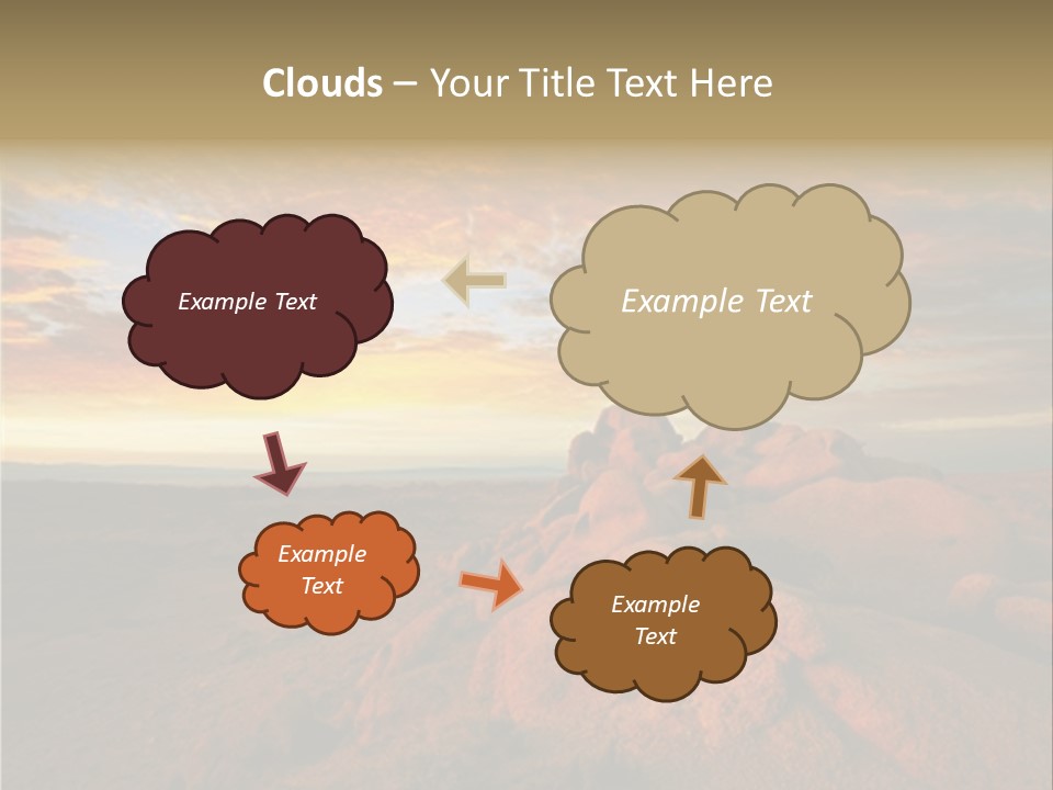 Drought Dawn Rock PowerPoint Template