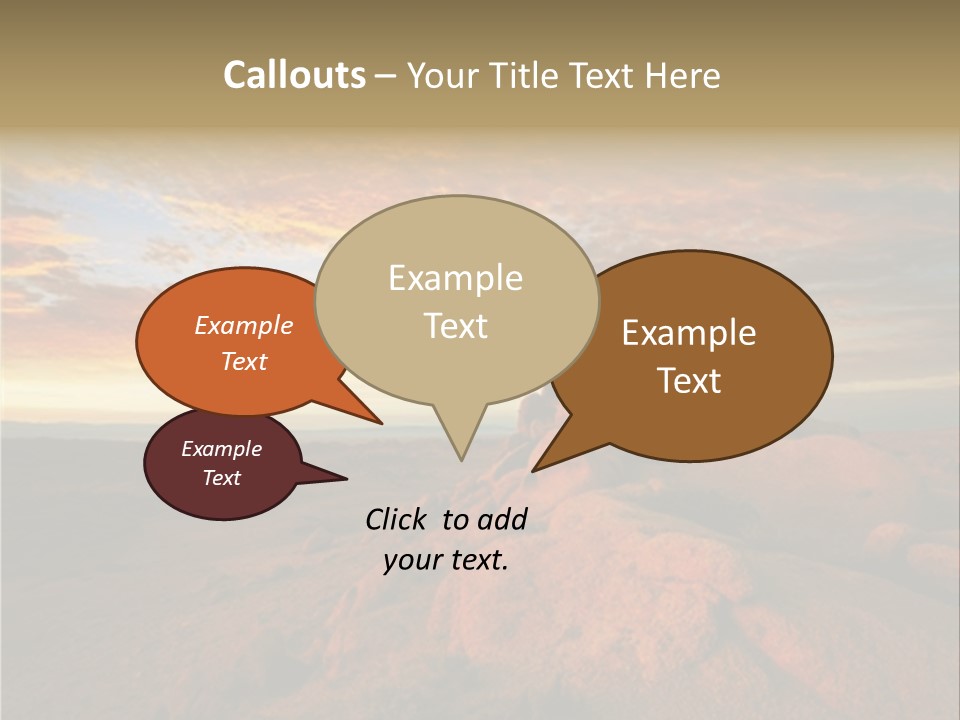 Drought Dawn Rock PowerPoint Template