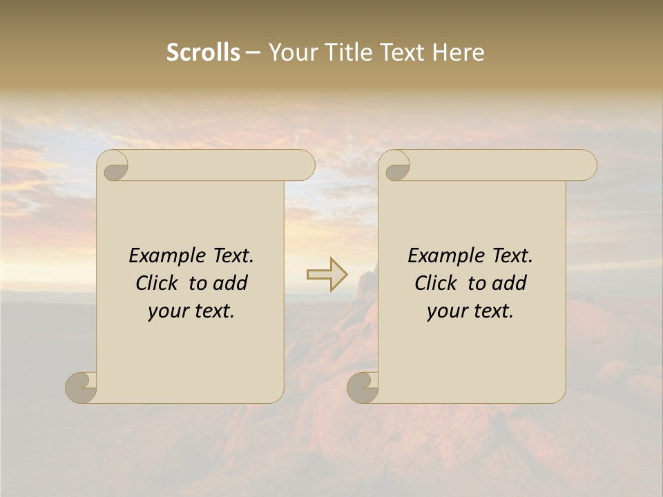Drought Dawn Rock PowerPoint Template
