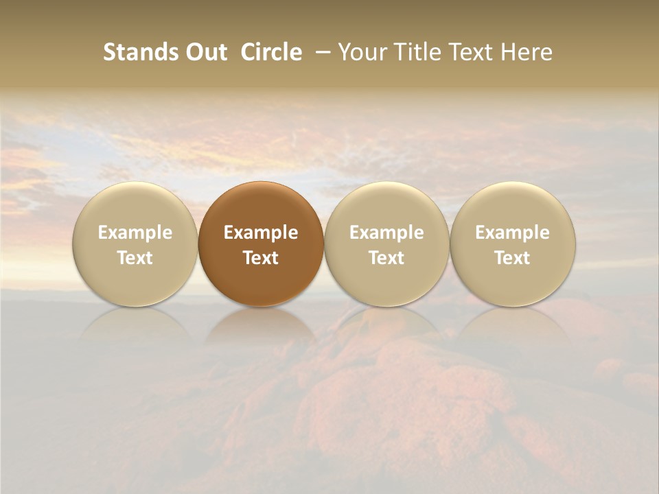 Drought Dawn Rock PowerPoint Template