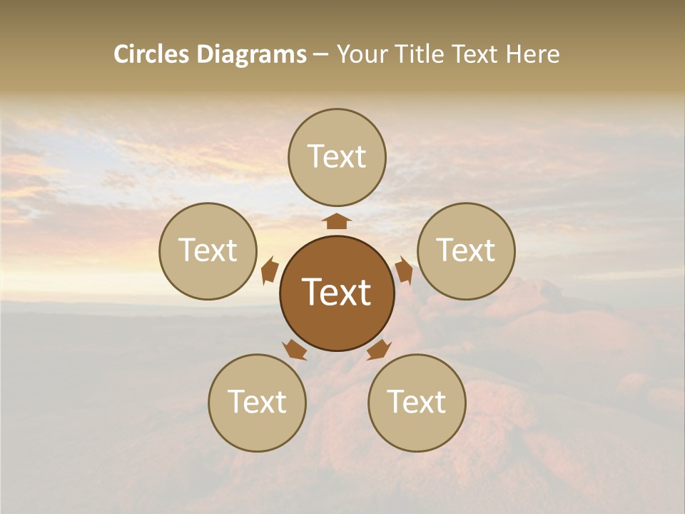 Drought Dawn Rock PowerPoint Template