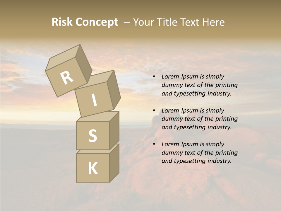 Drought Dawn Rock PowerPoint Template
