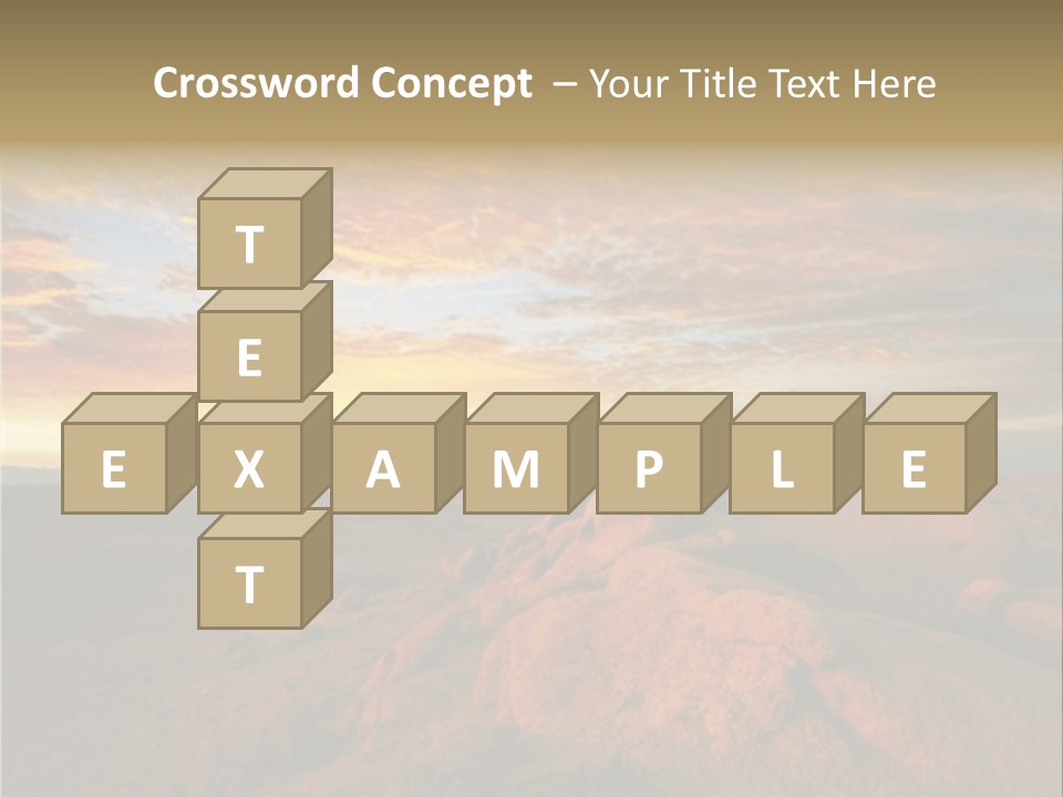 Drought Dawn Rock PowerPoint Template