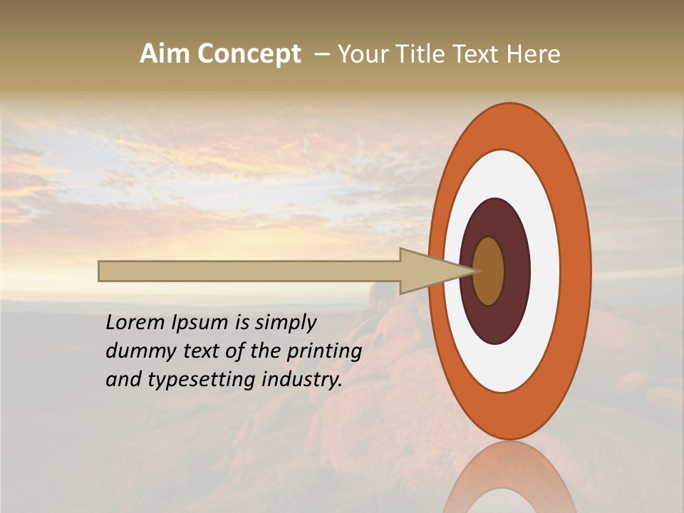 Drought Dawn Rock PowerPoint Template