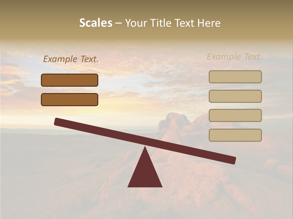 Drought Dawn Rock PowerPoint Template