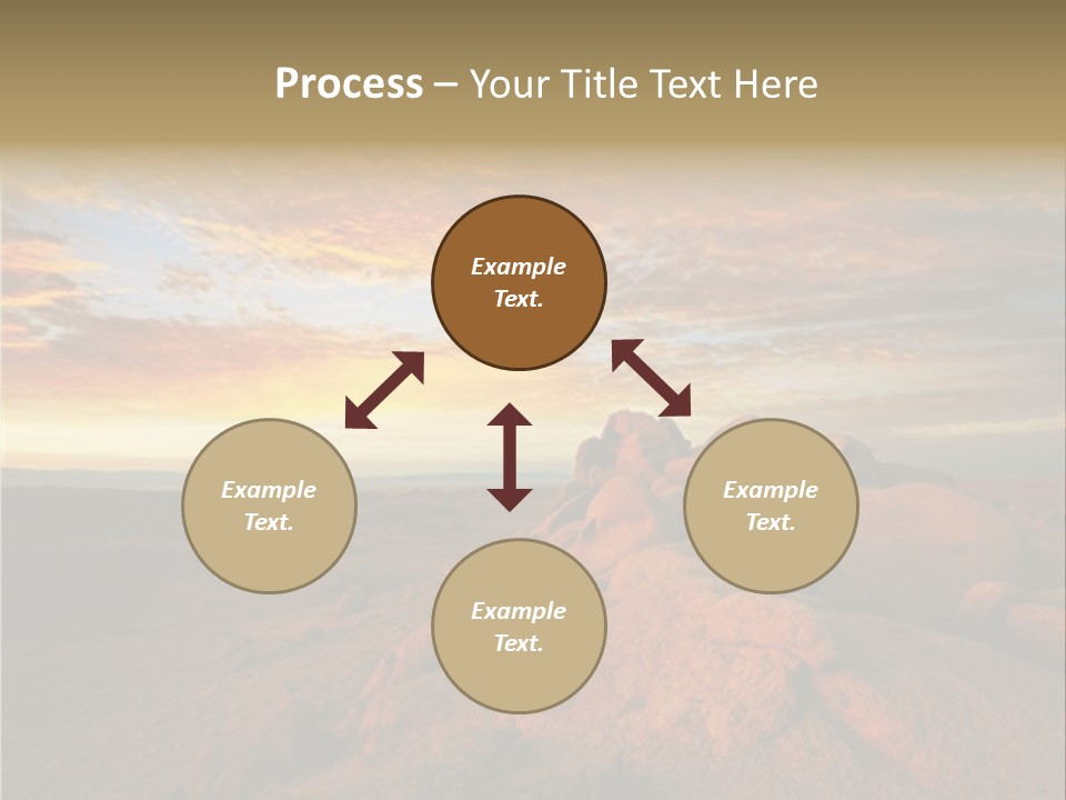 Drought Dawn Rock PowerPoint Template