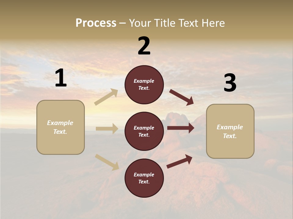 Drought Dawn Rock PowerPoint Template