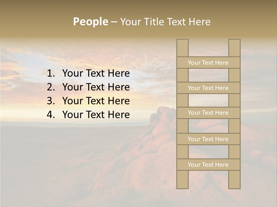 Drought Dawn Rock PowerPoint Template