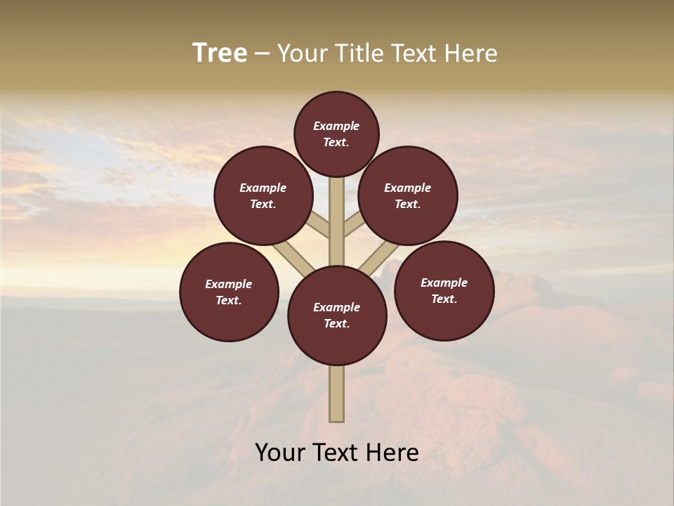 Drought Dawn Rock PowerPoint Template