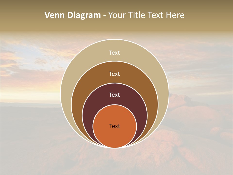 Drought Dawn Rock PowerPoint Template
