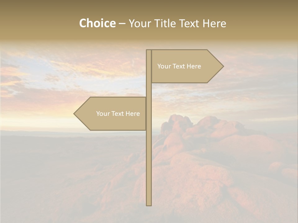 Drought Dawn Rock PowerPoint Template