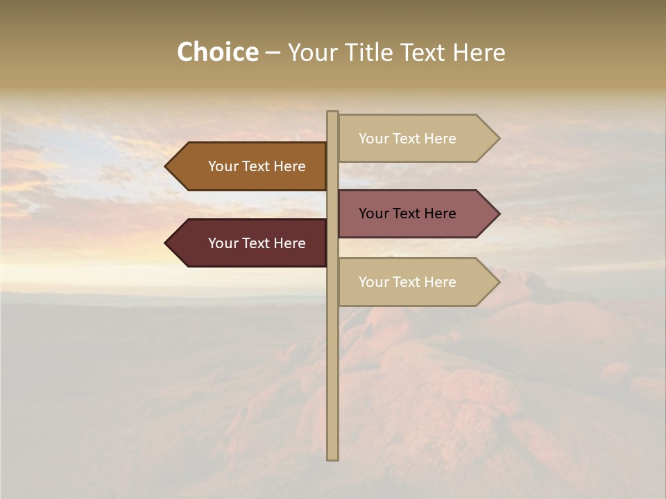 Drought Dawn Rock PowerPoint Template