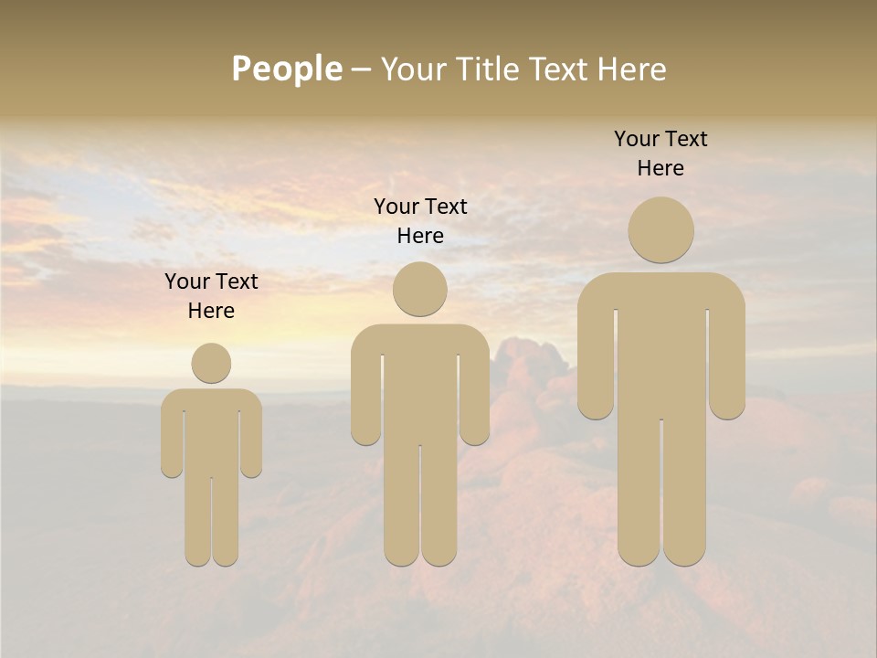 Drought Dawn Rock PowerPoint Template