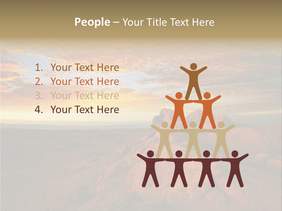 Drought Dawn Rock PowerPoint Template