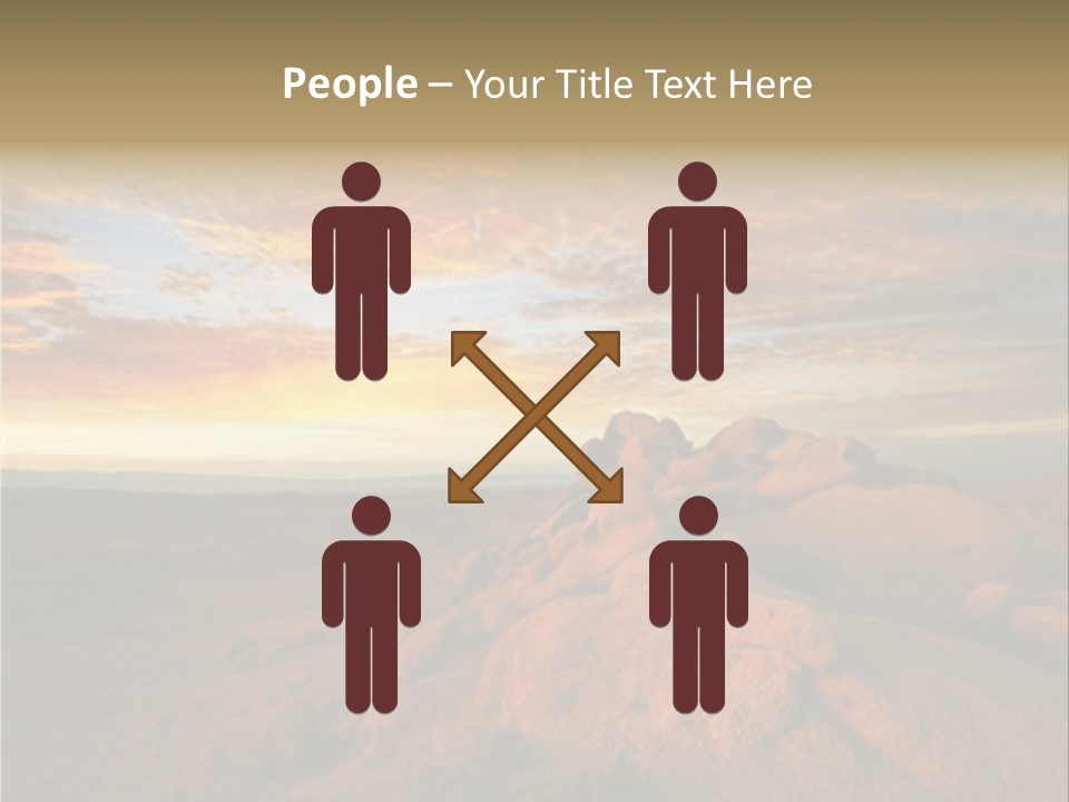 Drought Dawn Rock PowerPoint Template