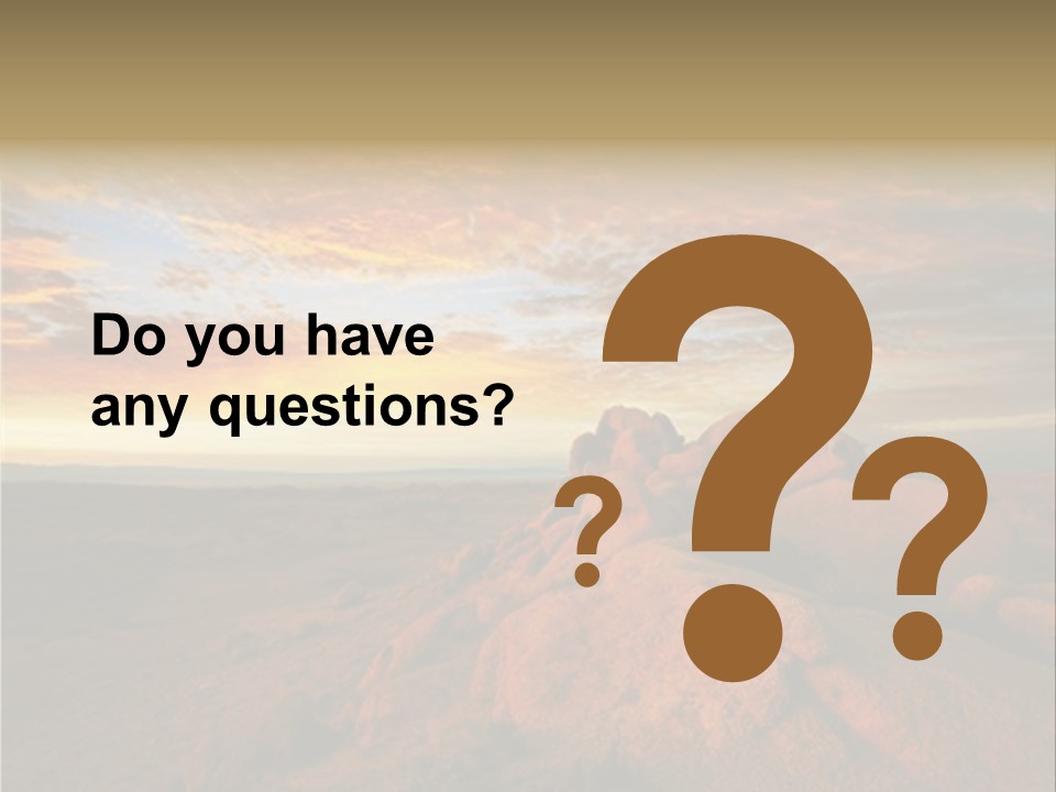 Drought Dawn Rock PowerPoint Template