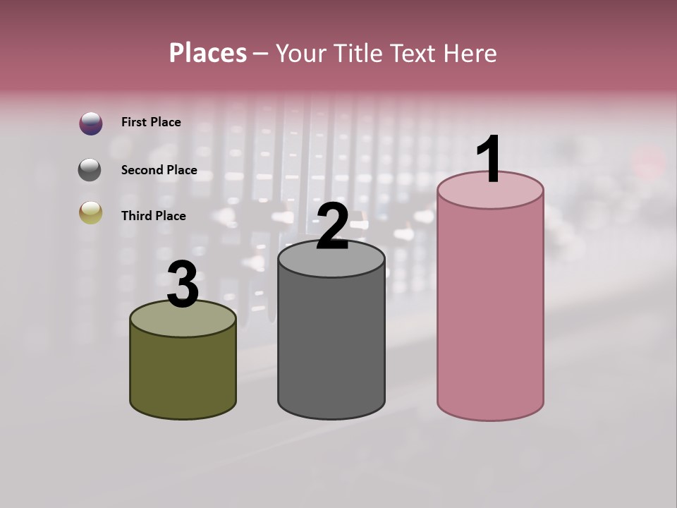 Equalizer Acoustic Button PowerPoint Template