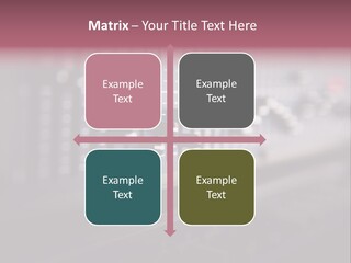 Equalizer Acoustic Button PowerPoint Template