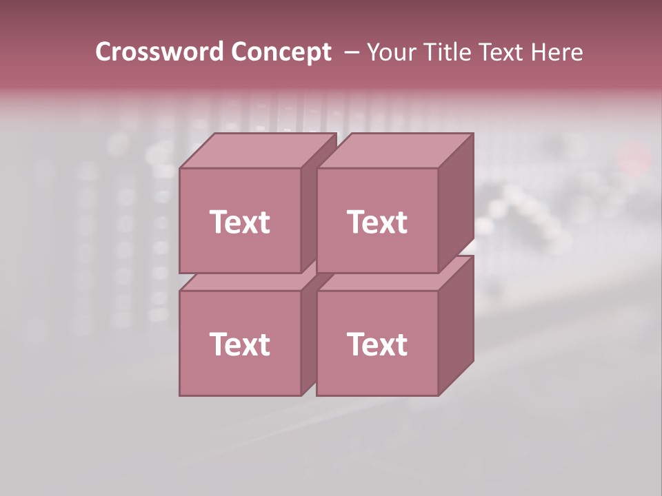 Equalizer Acoustic Button PowerPoint Template