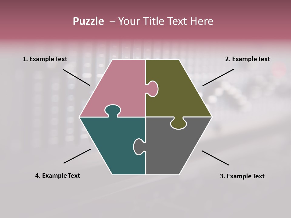 Equalizer Acoustic Button PowerPoint Template
