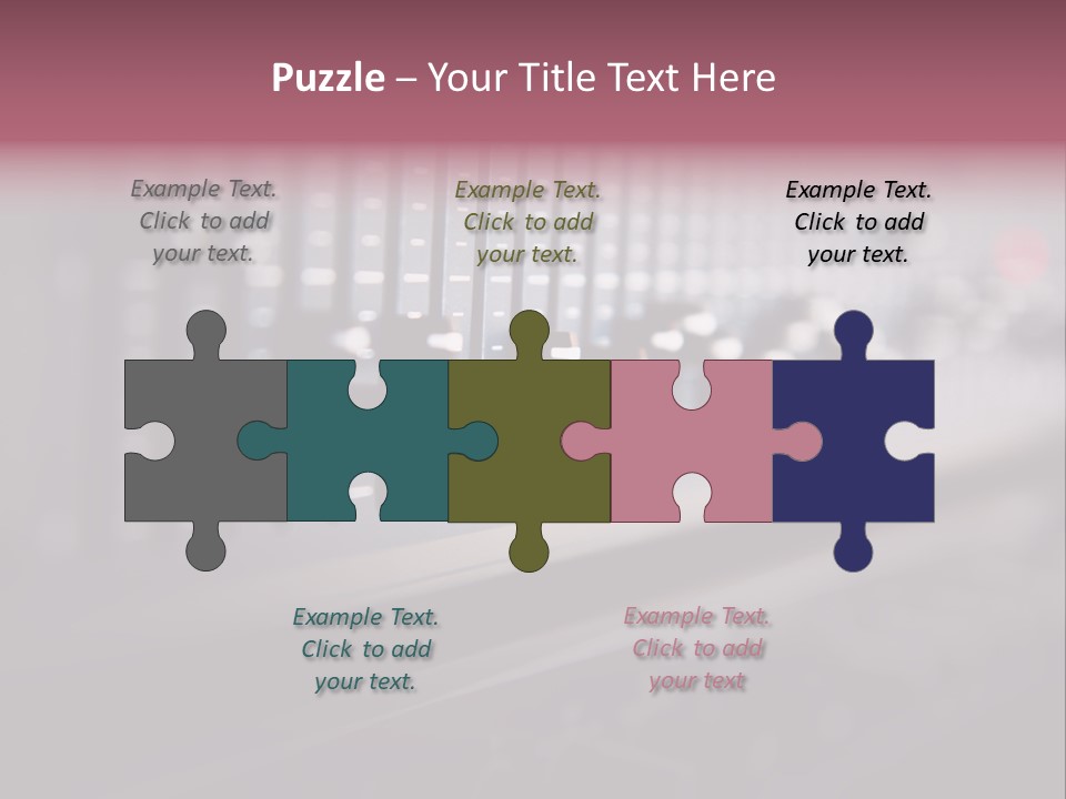 Equalizer Acoustic Button PowerPoint Template