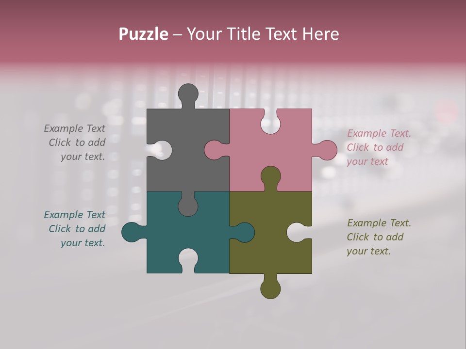 Equalizer Acoustic Button PowerPoint Template