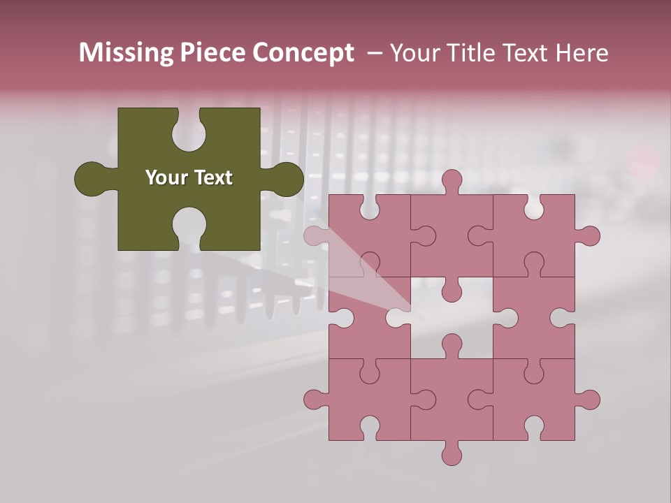 Equalizer Acoustic Button PowerPoint Template